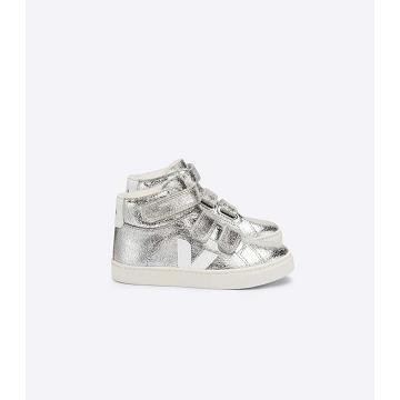 Veja ESPLAR MID FURED SUEDE Kids' Shoes Silver | NZ 765WNB